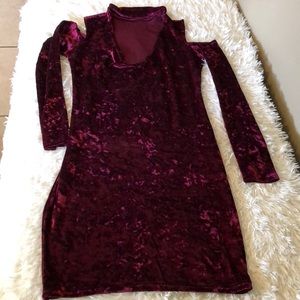 Wine red dress small size dress